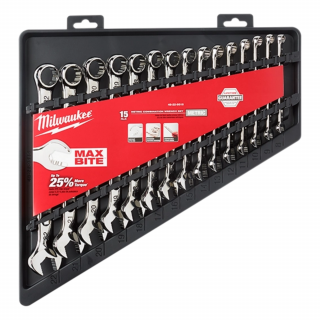 Milwaukee 15pc Combination Wrench Set - Metric